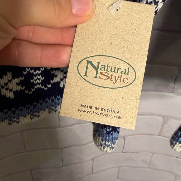NWT Natural Style‎ Wool Beautiful Winter Blue Cardigan - Picture 4 of 10